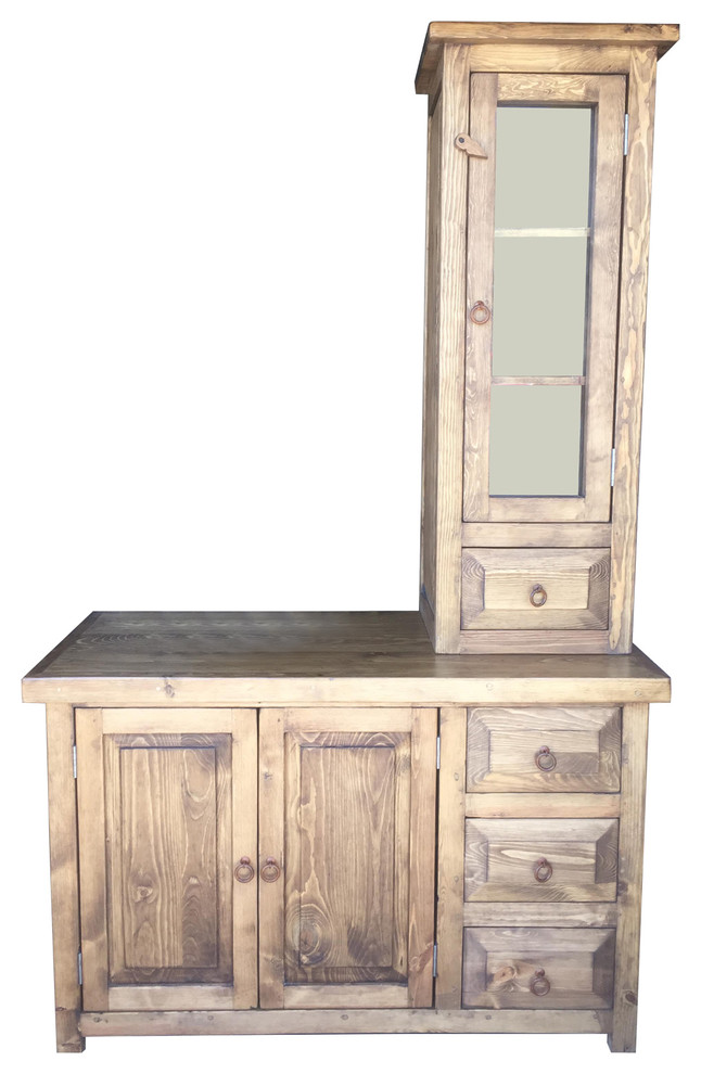 San Gabriel 48" Rustic Vanity With Tower Rustic Bathroom Vanities
