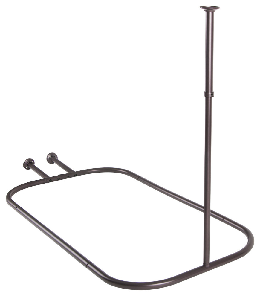 Utopia Alley Aluminum Hoop Oval Shower Rod, 54" Extra Large Size by 26", Oil Rubbed Bronze