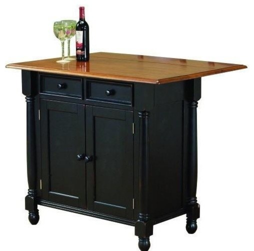 Sunset Trading Black Kitchen Island With Drop Leaf Top Traditional Sunset Trading Black Kitchen Island With Drop Leaf Top Traditional Islands And Carts By King