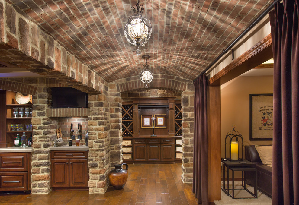 Mountain style basement photo in Columbus