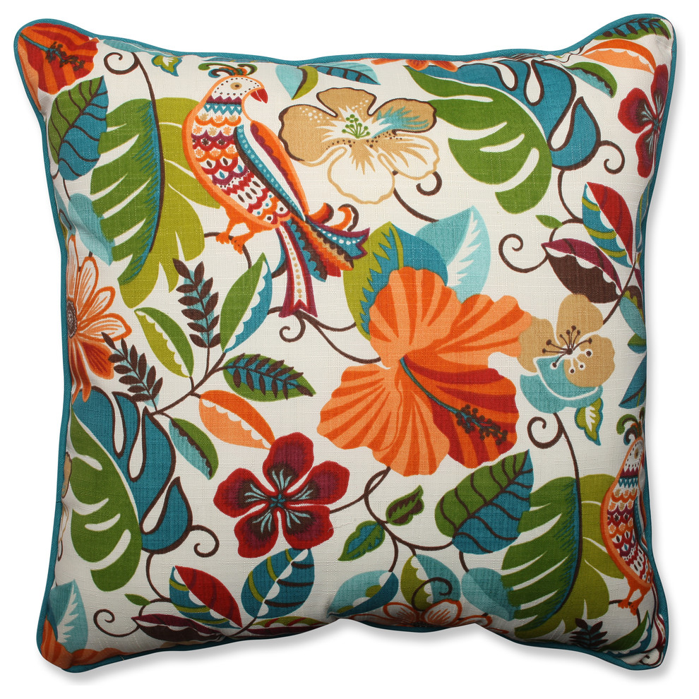 Lensing Jungle 25 Floor Pillow Tropical Floor Pillows And Poufs By Pillow Perfect Inc Houzz