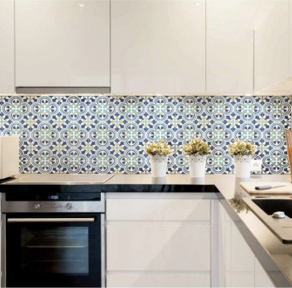 Example of a mid-century modern kitchen design in Phoenix