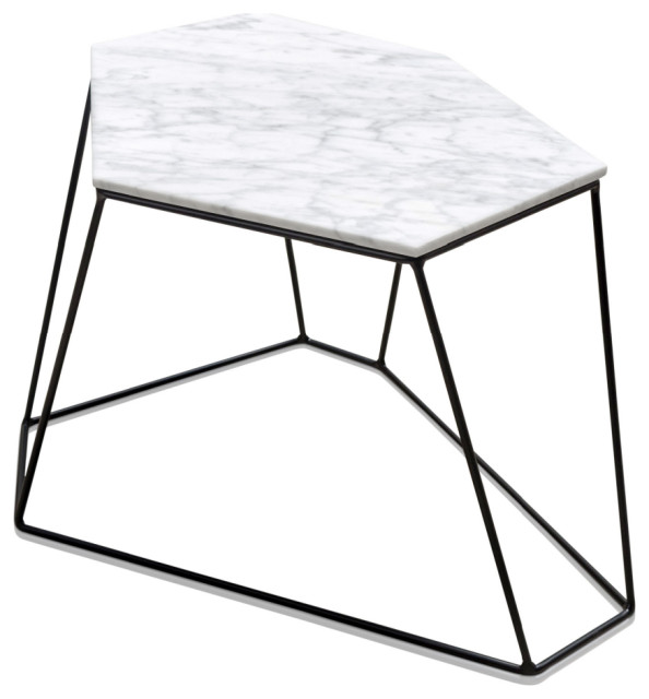 White Marble Modern Coffee Table, Versmissen Bunker51 Modern Coffee