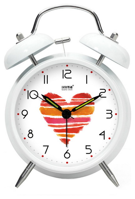 Modern Alarm Clock Decorative Clocks Mechanical Bedside Love