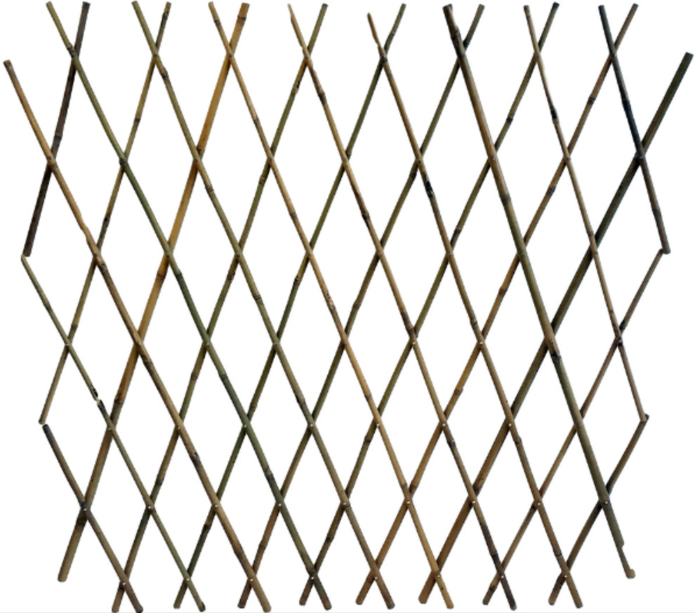 Expandable Bamboo Poles Trellis, 36" Asian Home Fencing And Gates