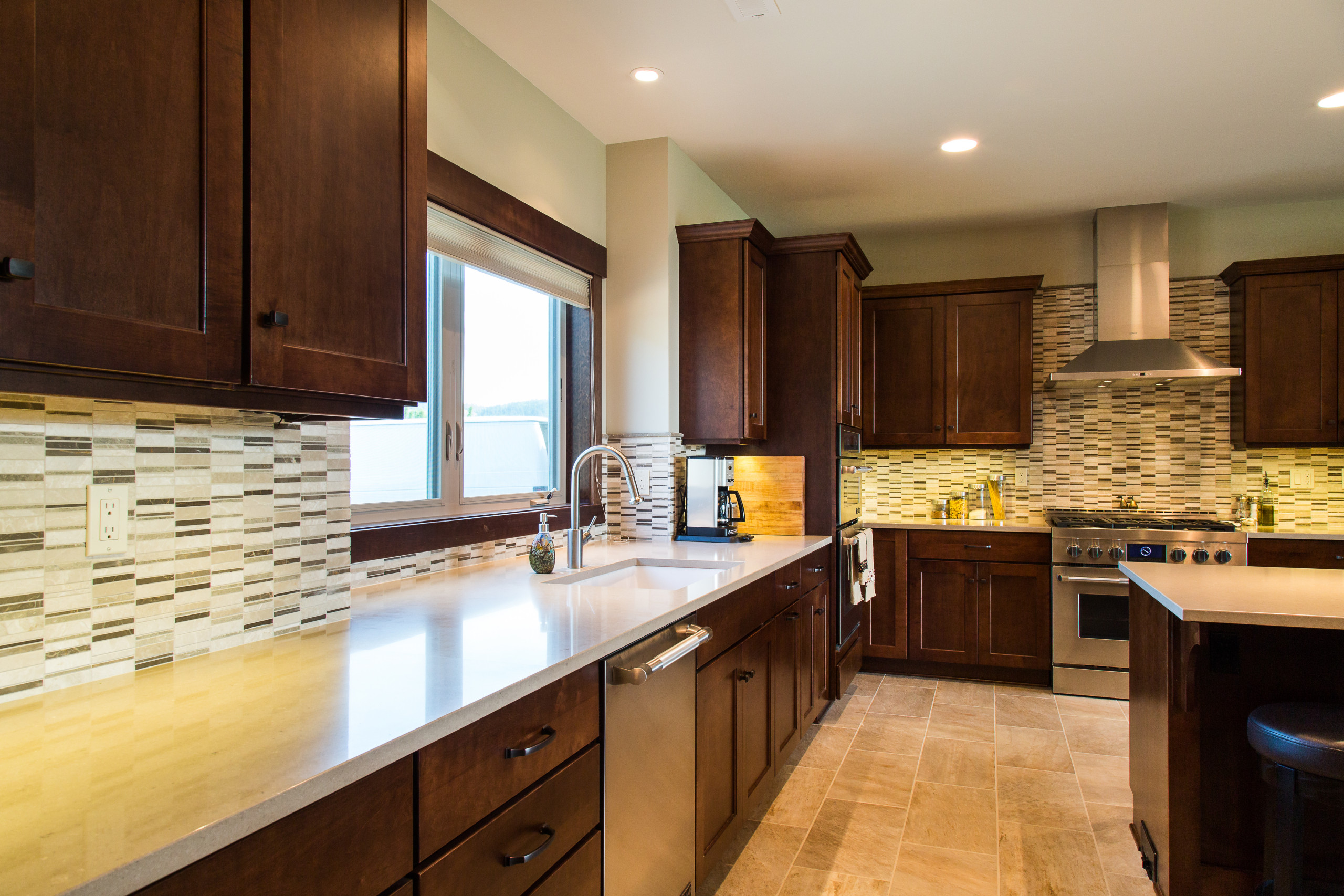 Rich Cabinetry in Northwest Transitional Kitchen