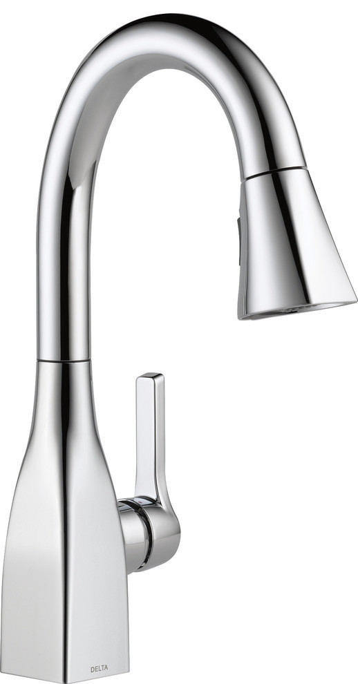 Delta Mateo Single Handle Pull-Down Bar/Prep Faucet, Chrome, 9983-DST