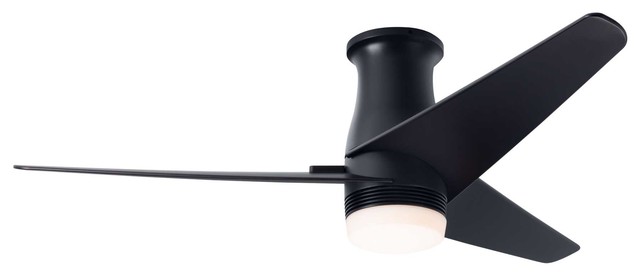 Modern Fan Velo Flush Dc Dark Bronze 48 Dark Blades Flush Mount