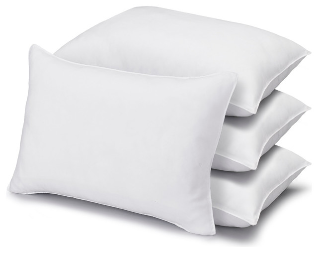 4 Pack 233tc Microfiber Firm Side Back Sleeper Pillows