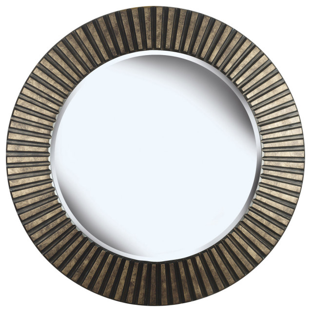 North Beach Wall Mirror, Bronze Transitional Wall Mirrors by