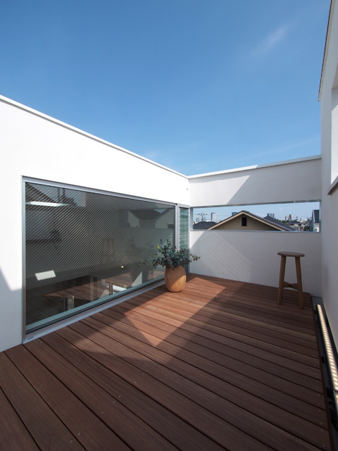 中目黒の家 minimalistisch-terrasse