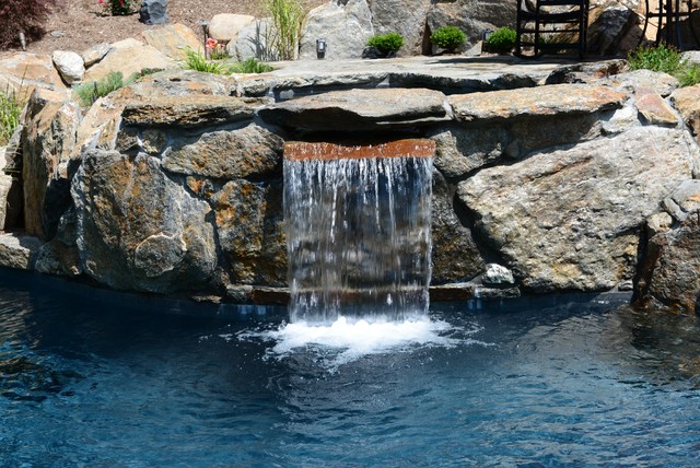 building a pool into a hillside