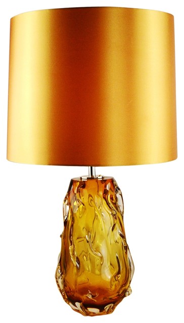 Clear Orange Amber Textured Solid Glass 30 Lamp Drum Shade Contemporary Table Lamps By Flambeau Lighting Houzz Clear Orange Amber Textured Solid Glass, Orange Glass Lamp