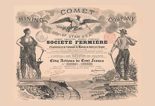 Comet Mining Company of Utah U.S.A.- Paper Poster 12" x 18"
