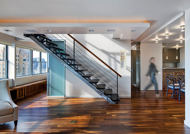 Duplex Renovation, NYC contemporain-salle-a-manger
