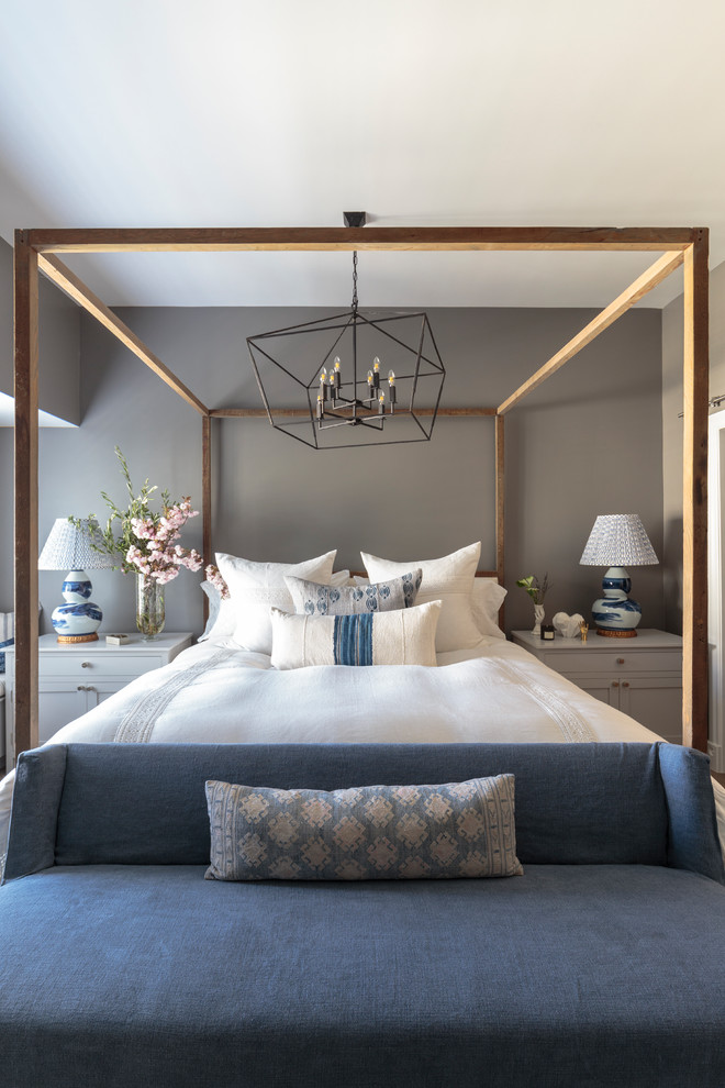 Country bedroom photo in Los Angeles