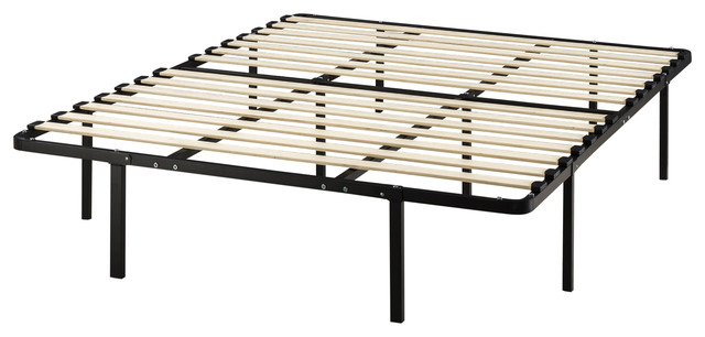 Mattress 14 Metal Platform Bed Base, Cannet Queen Metal Platform Bed Frame With Wooden Slats