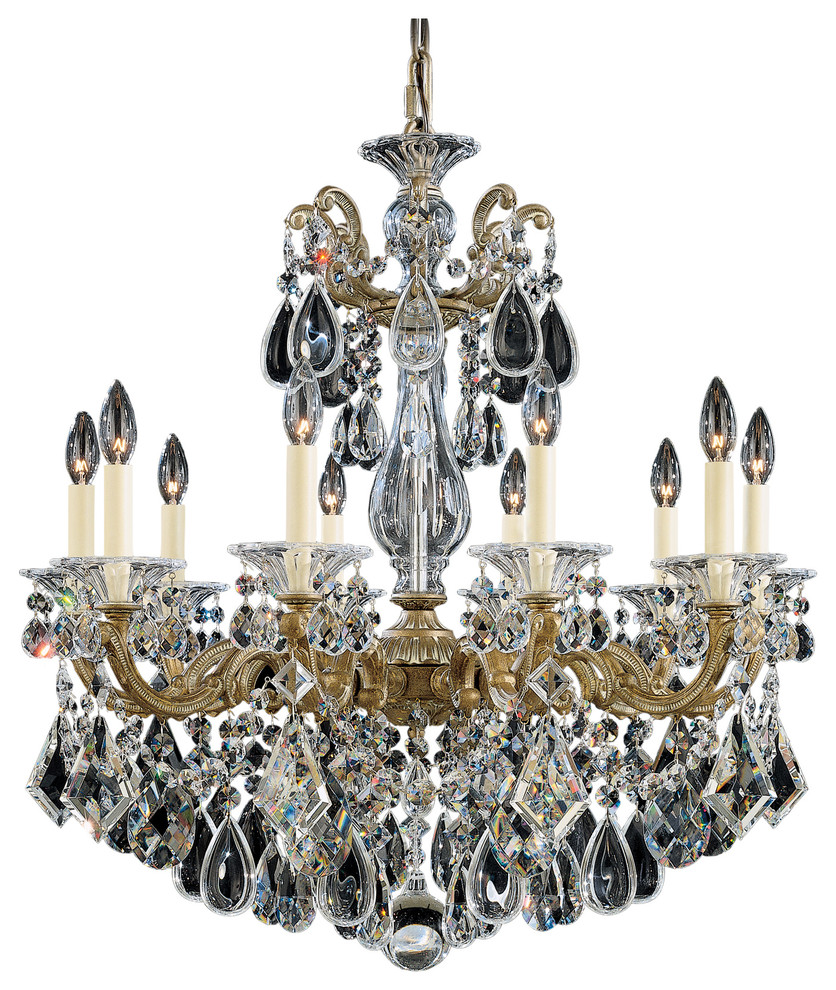 La Scala 10 Light 120V Chandelier in Etruscan Gold with Clear Heritage Handcut Crystal main image 1