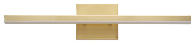 Jensen Brass 24W LED Integrated Vanity Light with Frosted Diffuser