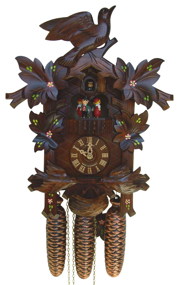 8-Day 16.5 in. Black Forest House Cuckoo Clock