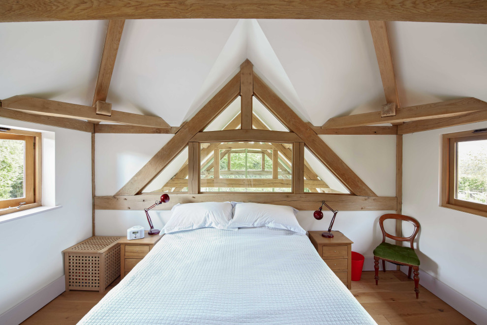 Inspiration for a farmhouse bedroom in Hampshire.