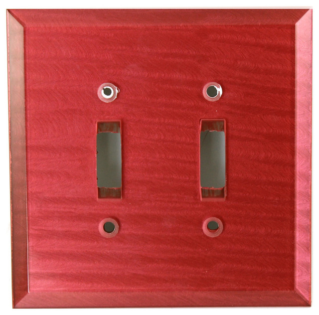Glass Double Toggle Switch Cover Contemporary Switch Plates And