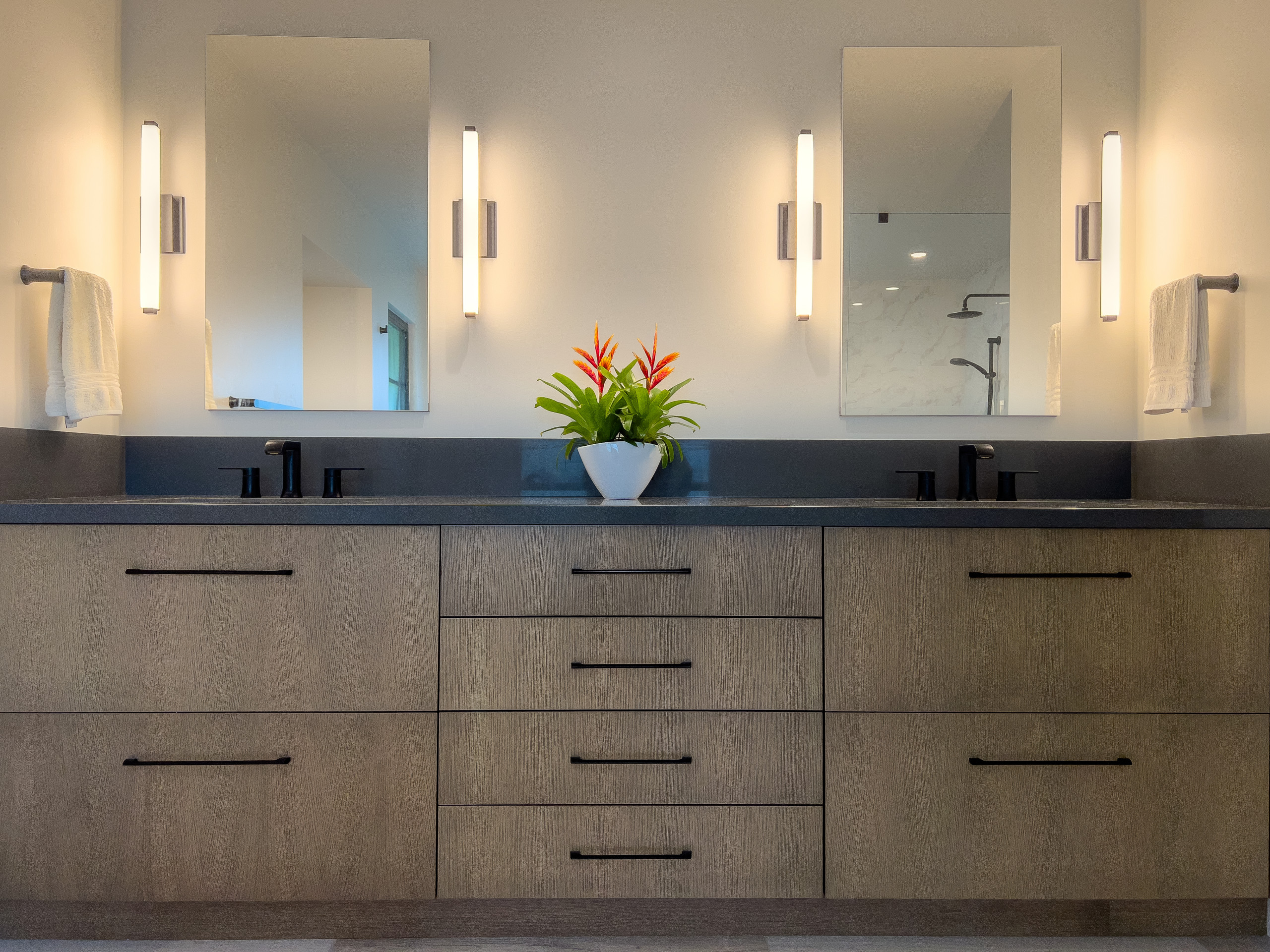 Chic & Sleek Primary Bathroom