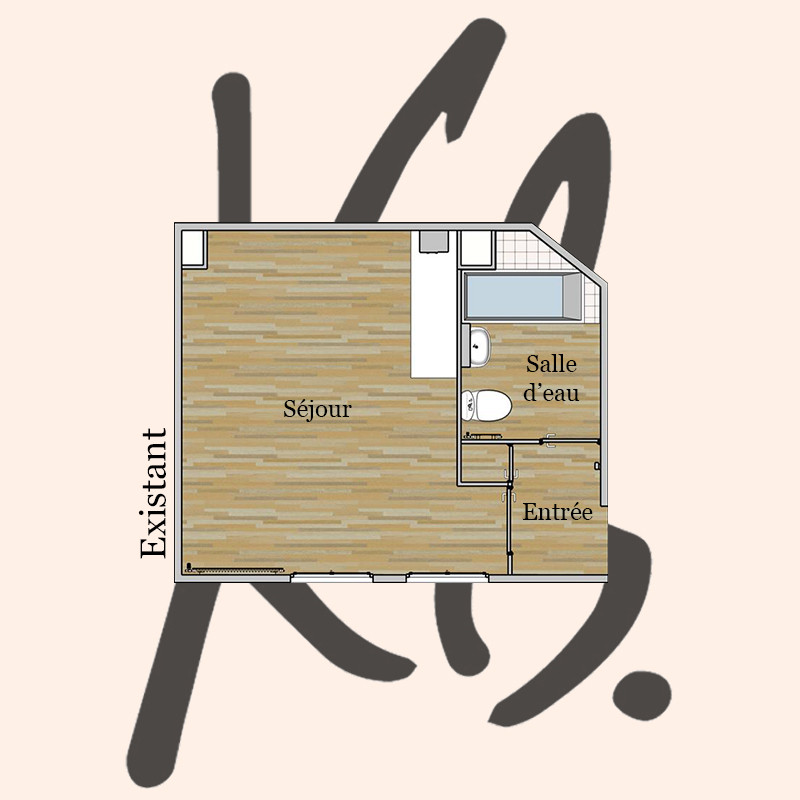 Plan de l'existant de l'appartement