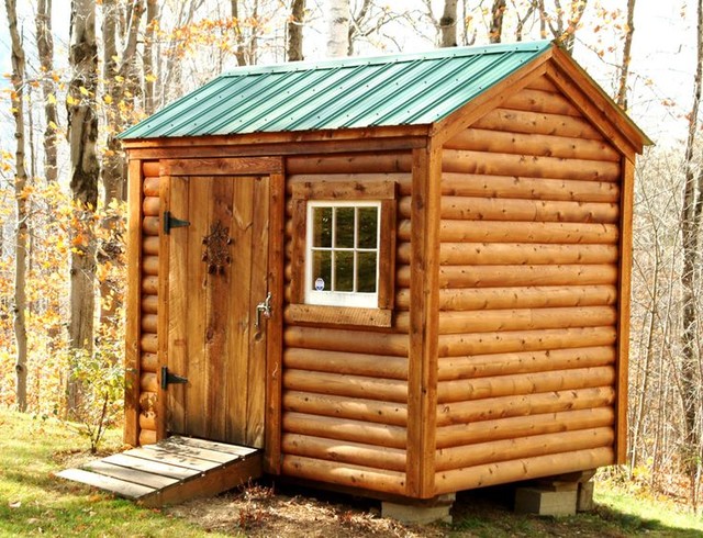 Shed Kits - 6' x 8' Nantucket log cabin siding 