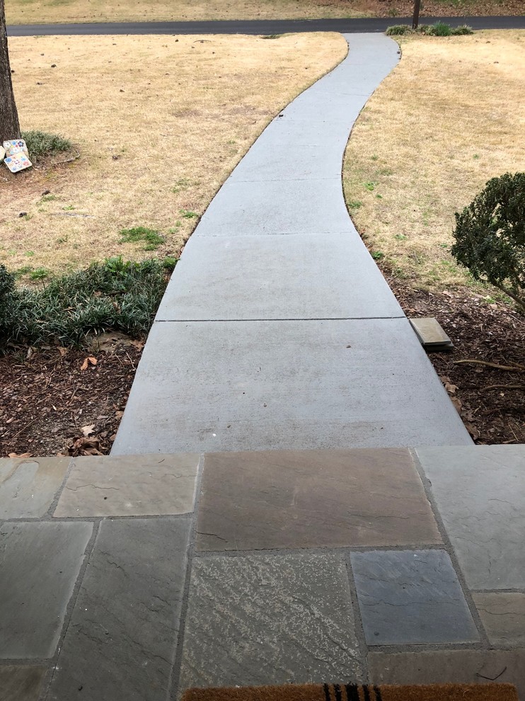 Painting concrete walkway