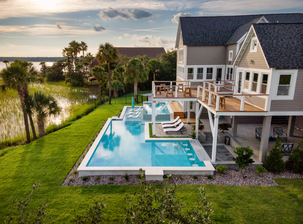 Example of a minimalist pool design in Charleston