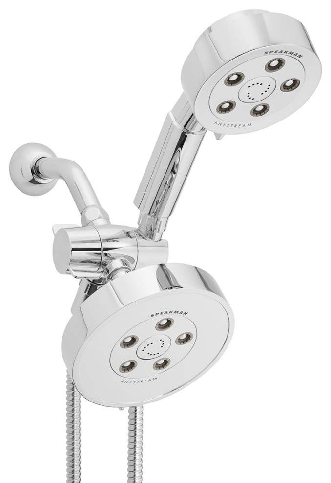 Neo Anystream 6Spray Polished Chrome Dual Shower Head 2.5GPM, 9.5 LPM