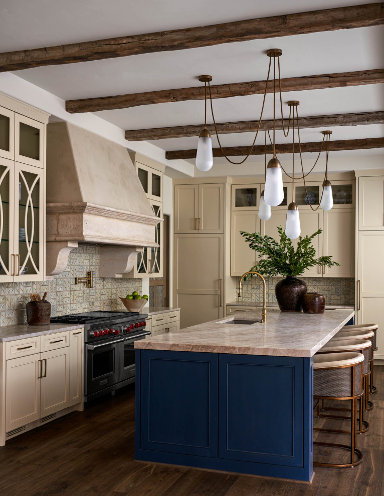 Inspiration for a mediterranean kitchen remodel in Dallas