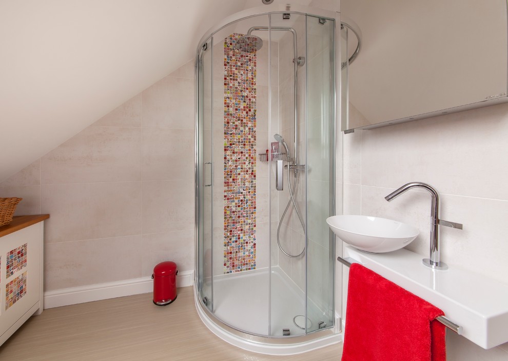 Design ideas for a contemporary bathroom in London.