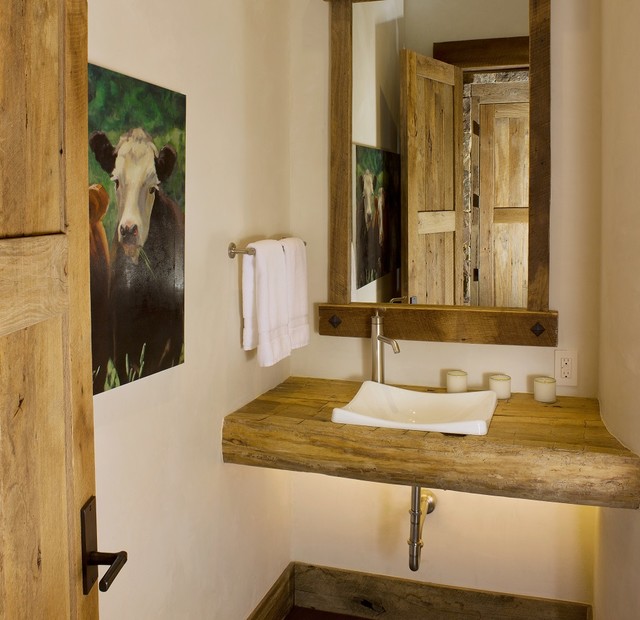 Moose Lodge rustikal-gaestetoilette