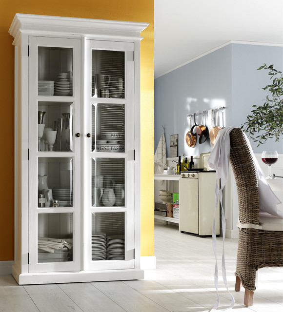 Armoire Glass Danish Double Glass Door Armoire/Vitrine contemporary-armoires-and-wardrobes