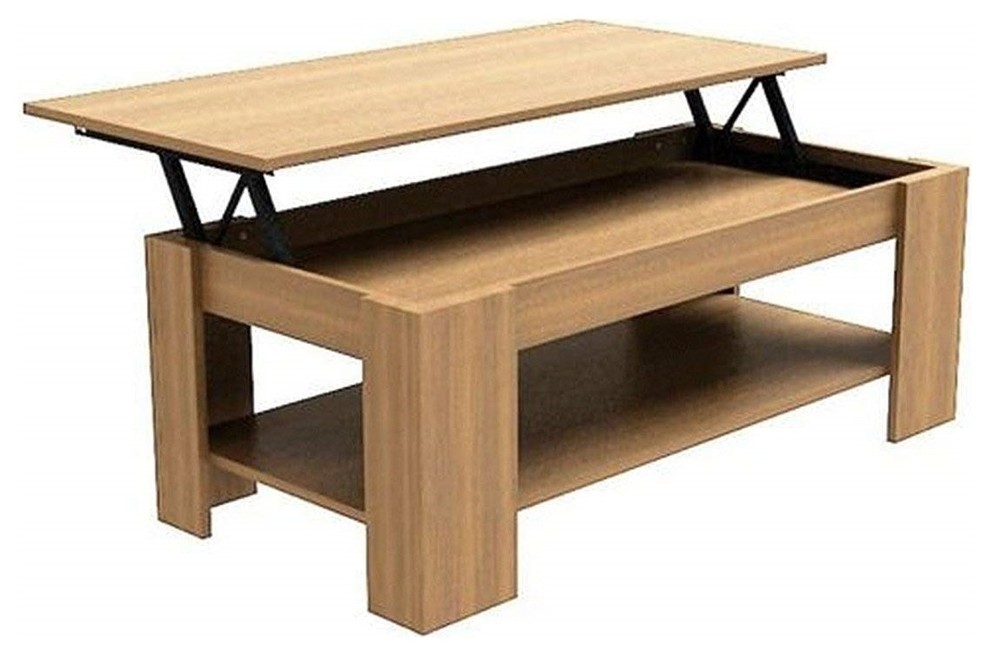 Contemporary Coffee Table, MDF With Lift Up Top - Modern ...