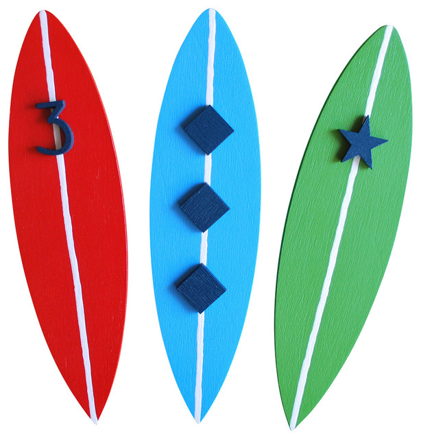 Surfboard Quilt Clips set of 3 Contemporary Kids Blankets & Quilts