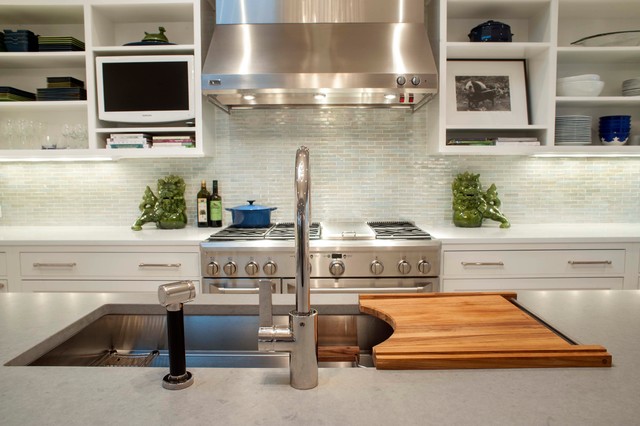 Beach Style Kitchen costero-cocina