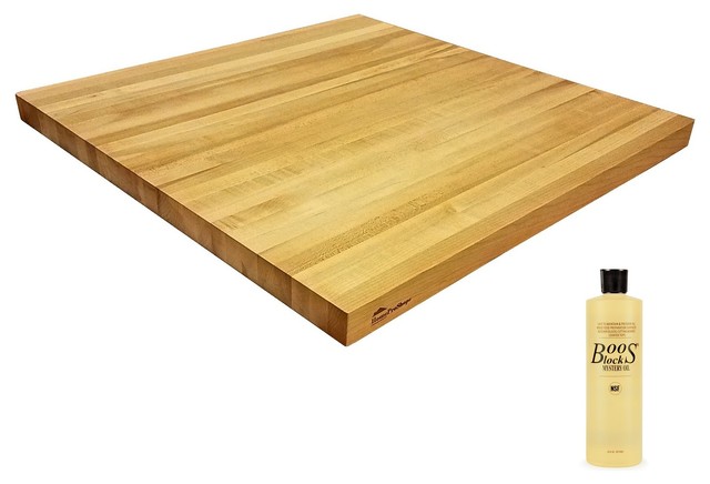 Solid Maple Butcher Block Counter Top 1 5 X25 John Boos Oil Solid Maple Butcher Block Counter Top 1 5 X25 John Boos Oil Transitional Table Tops And Bases By Homepros