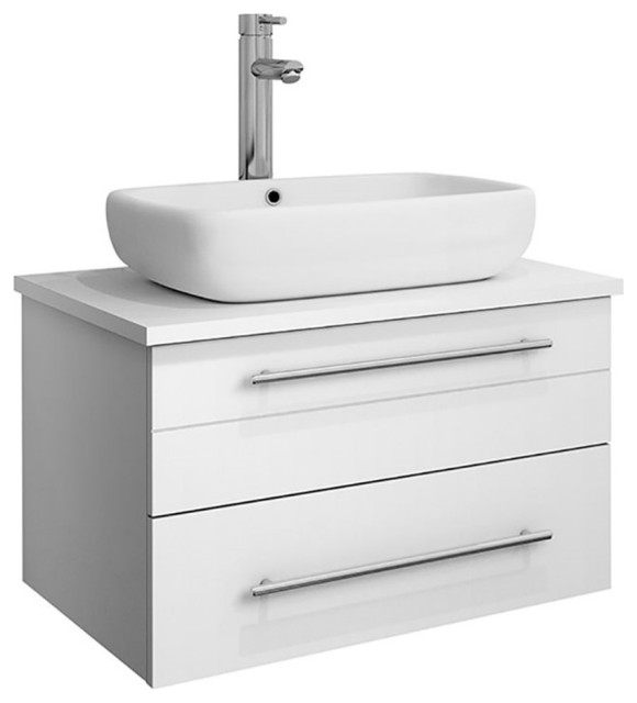 Fresca Lucera 24" 2drawer Wall Hung Solid Wood Bathroom in