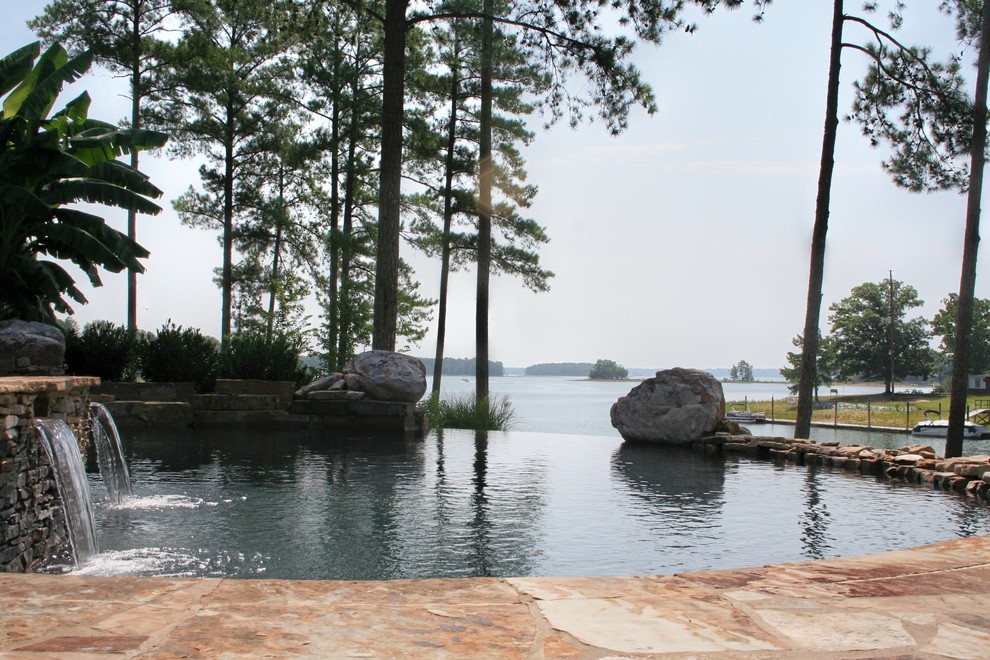 Pool - rustic pool idea