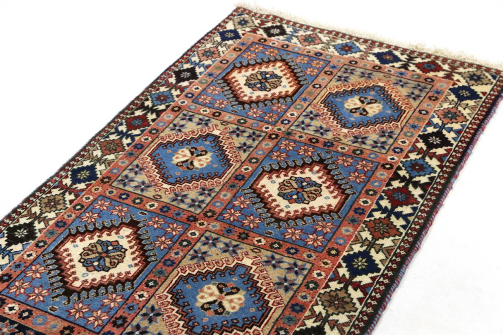 Persian Rug Yalameh 9'2"x2'8" Hand Knotted, 9'2"x2'8" Southwestern