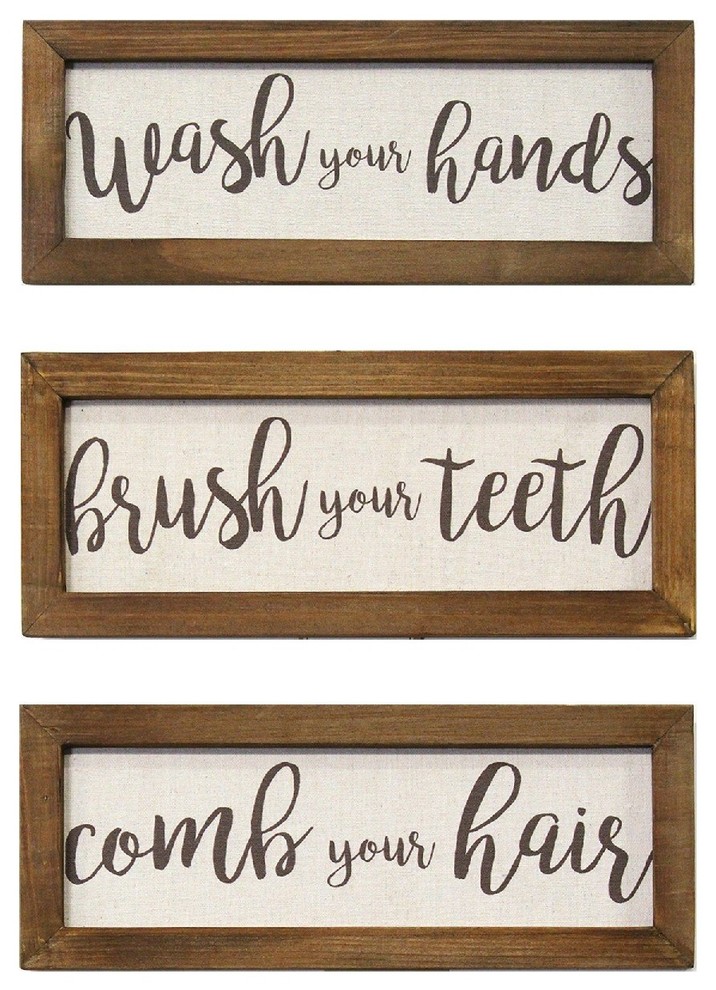 Set Of 3 Printed Linen Bathroom Rules Wall Art Contemporary Prints And Posters By Stratton Home Decor - Bathroom Rules Wall Art Set Of 3 Printed Linen Bathroom Rules Wall Art Contemporary Prints And Posters By Stratton Home Decor - Bathroom Rules Wall Art