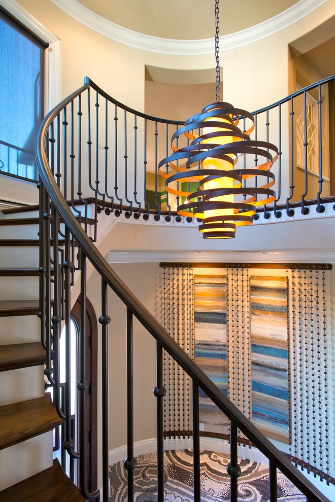 Inspiration for a transitional staircase remodel in San Diego