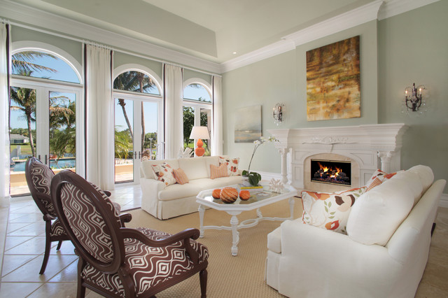 Modern Bermuda contemporary-vardagsrum