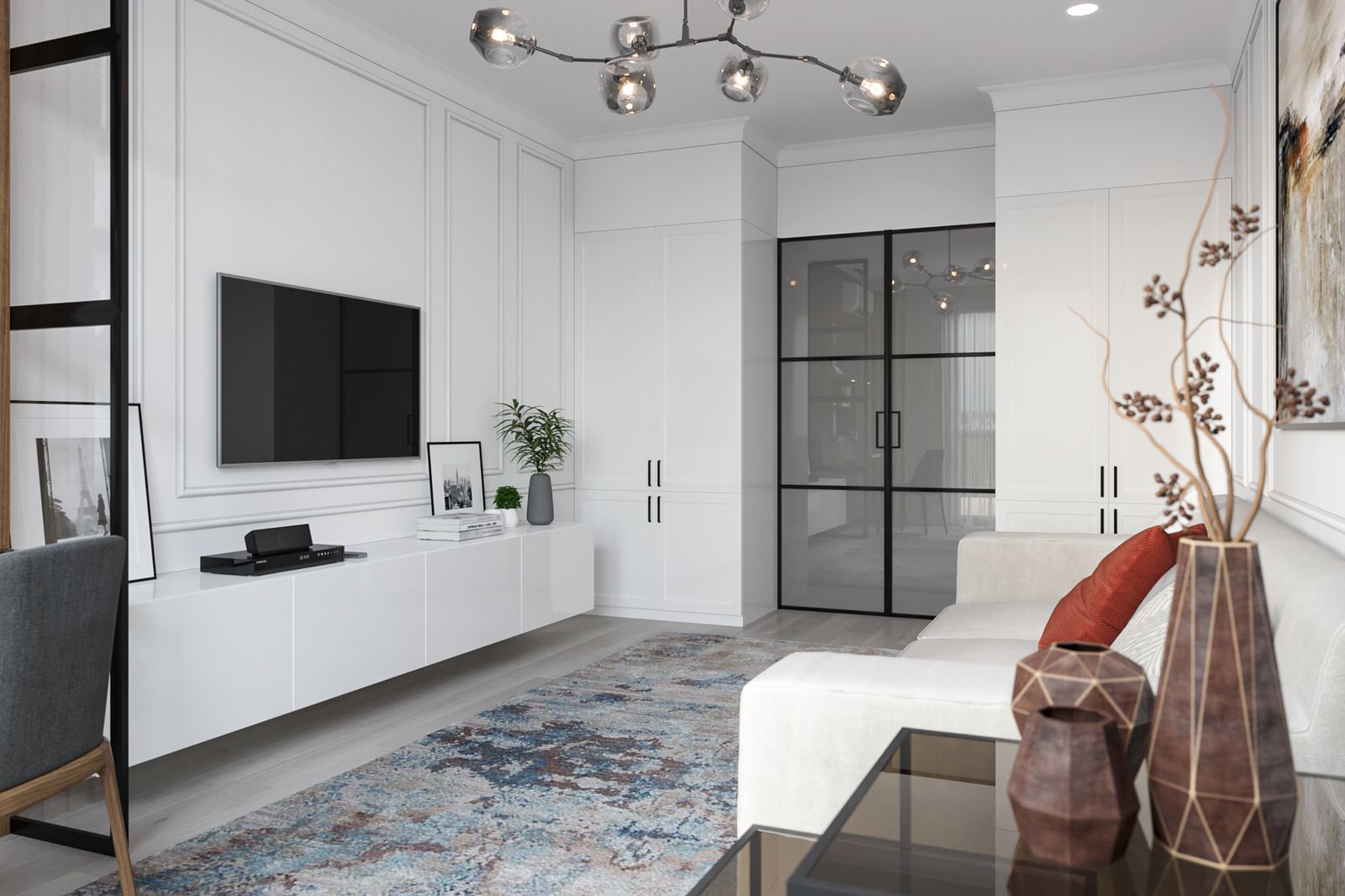 Трехкомнатная квартира в скандинавском стиле