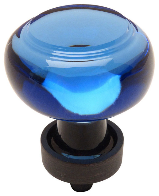 Cosmas 6355orb Oil Rubbed Bronze And Glass Round Cabinet Knob