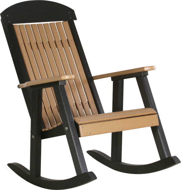 Poly Highback Porch Rocking Chair - Contemporary - Outdoor Rocking