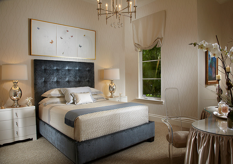 Transitional bedroom photo in Miami